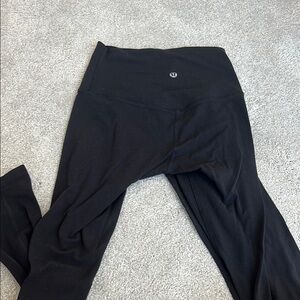 Lululemon Athletica Black High-Rise Leggings with Ruching